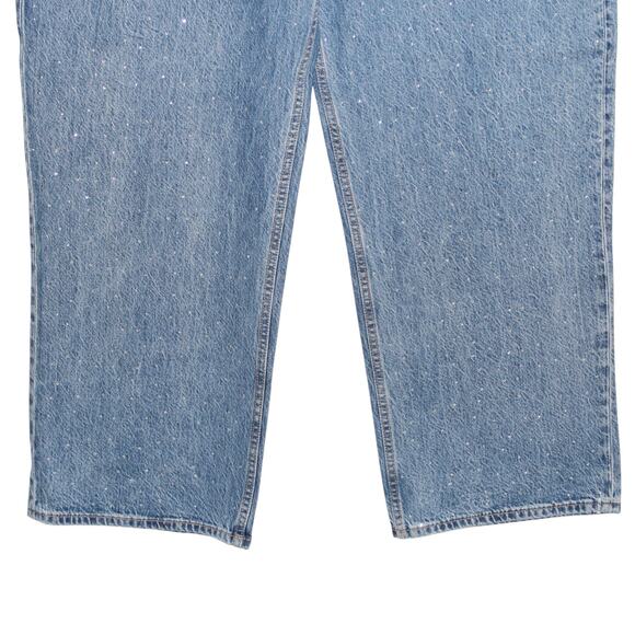 Abercrombie & Fitch High Rise The Loose Jean Rhinestone Jeans Size 34 Short NWT - Picture 8 of 13